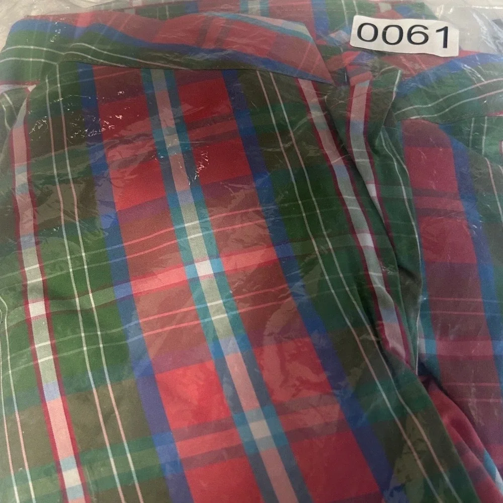 Peter Millar Men's Large 100% Cotton Plaid Button Down Shirt Weekender Sz.‎ L